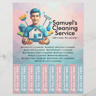 House cleaning Maid Service Flyer Tear Off Strips