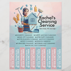 House cleaning Maid Service Flyer Tear Off Strips