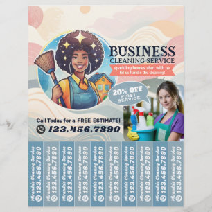 House cleaning Maid Service Flyer Tear Off Strips