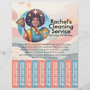 House cleaning Maid Service Flyer Tear Off Strips