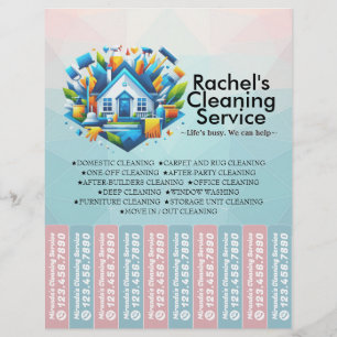 House cleaning Maid Service Flyer Tear Off Strips