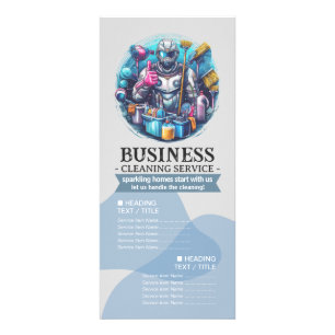 House Cleaning Maid Service Housekeeping Price Rack Card