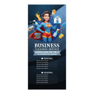 House Cleaning Maid Service Housekeeping Price Rack Card