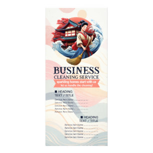 House Cleaning Maid Service Housekeeping Price Rack Card