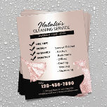 House Cleaning Maid Service Modern Rose Gold<br><div class="desc">Home Cleaning Service Modern Rose Gold Flyers.</div>