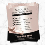 House Cleaning Maid Service Modern Rose Gold<br><div class="desc">House Cleaning Service Modern Rose Gold Flyers.</div>