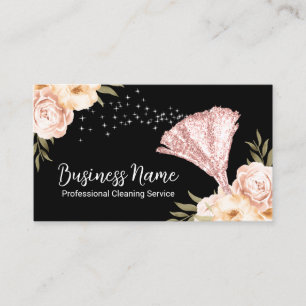 House Cleaning Maid Service Vintage Floral Business Card