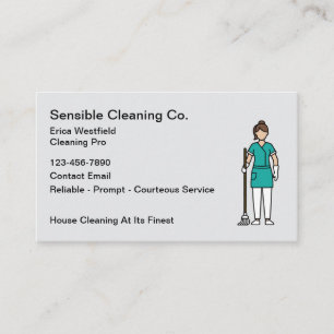 House Cleaning Modern Simple Business Card