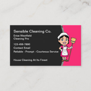 House Cleaning Modern Simple Business Card