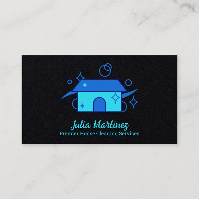 🧺 House Cleaning Premium Business Card (Front)
