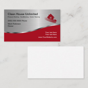 House Cleaning Pressure Washing Sandblasting Business Card
