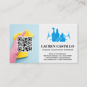 House Cleaning Products   QR Scan Business Card
