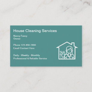 House Cleaning Professional Design Business Card