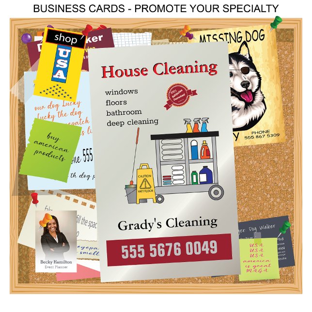 House Cleaning 🧼 Professional Maid Service Business Card (Creator Uploaded)