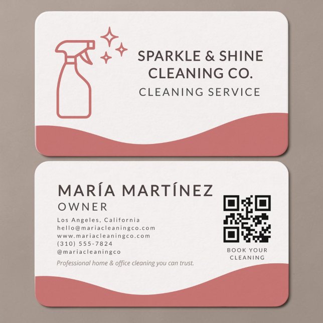 House Cleaning QR Code Business Card (Creator Uploaded)