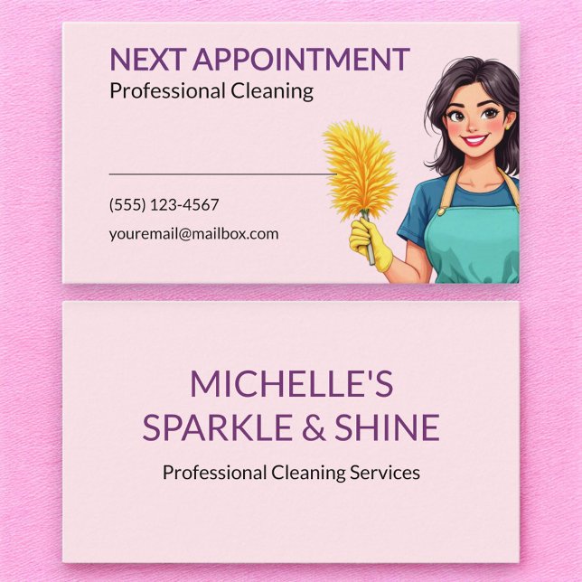 House Cleaning Service Business Appointment Card (Creator Uploaded)