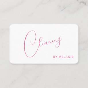 House Cleaning Service Business Card I Chic Pink