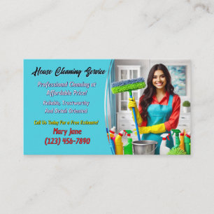 House Cleaning Service Business Cards