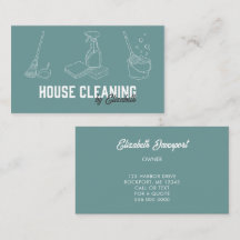 House Cleaning Service Modern Teal