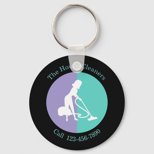 House Cleaning Service Promotional Keychains (Front)