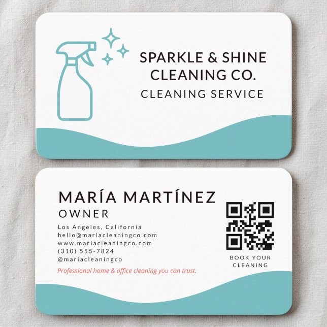House Cleaning Service QR Code Business Card (Creator Uploaded)