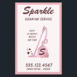 House Cleaning Service Rose Gold Vacuum Cleaner  Flyer<br><div class="desc">Cool retro style rose gold monogrammed vacuum cleaner with retro sparkle stars.
For additional matching marketing materials please contact me at maurareed.designs@gmail.com. For more premade logos visit logoevolution.co. Original design by Maura Reed.</div>
