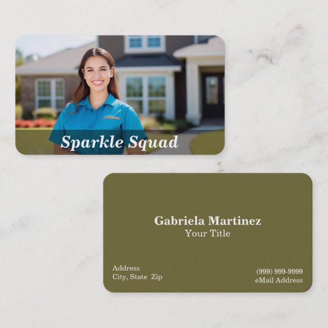 House Cleaning Services Business Card (Front/Back)