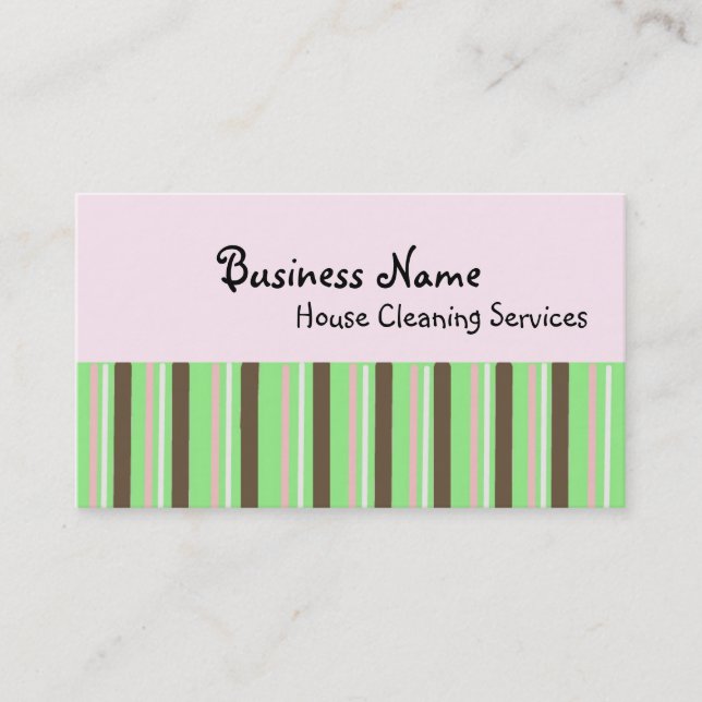 House Cleaning Services Business Card (Front)