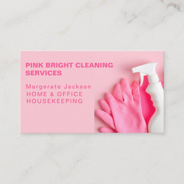 House Cleaning Services Business Card (Front)