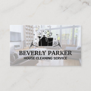House Cleaning Services   Clean Home Background Business Card