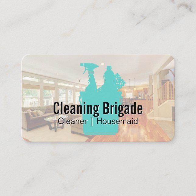 House Cleaning Services | Cleaner Tools Business Card (Front)