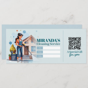 House Cleaning Services Gift Certificate Voucher Invitation
