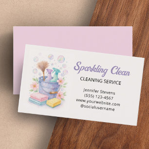 House Cleaning Services Housekeeping Supplies Business Card