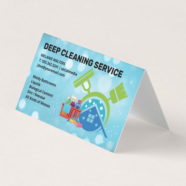 House Cleaning Services | Maid Cleaners Business Card (Front)