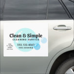 House Cleaning Soap Bubbles Car Magnet<br><div class="desc">Cute soap bubbles with bold black font.</div>