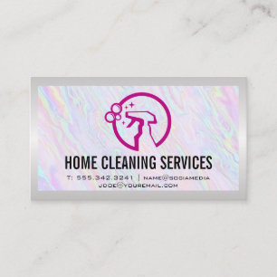 House Cleaning Spray Bottle Business Card