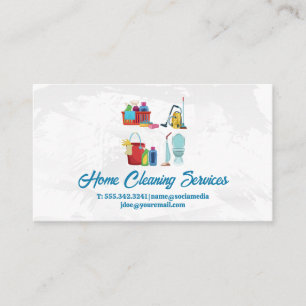 House Cleaning Supplies and Services Business Card