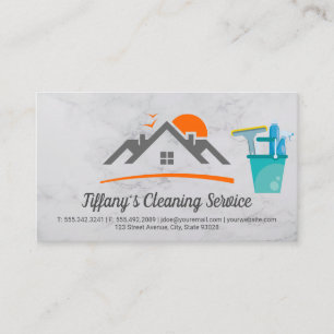 House Cleaning Supplies   Maid Business Card