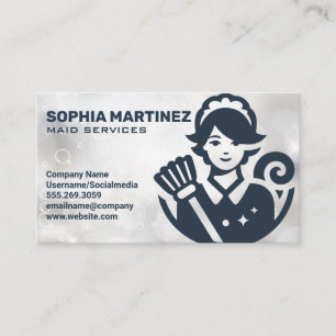 House Cleaning Worker   Maids   Janitors Business Card