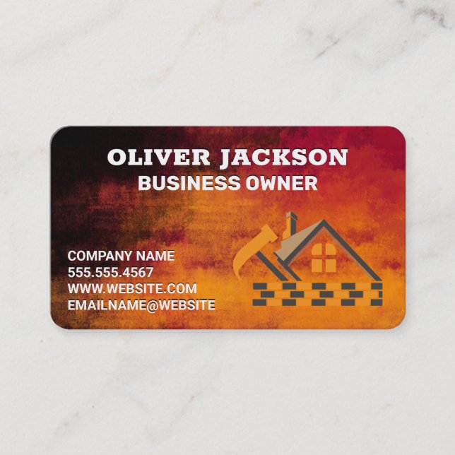 House Construction Builder | Contractor Business Card (Front)