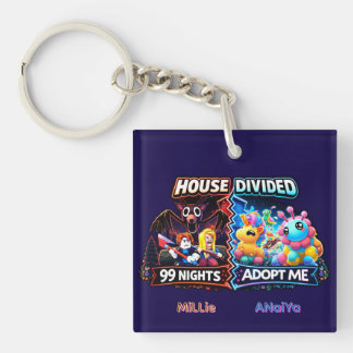House Divided 99 Nights vs Adopt Me Neon Horror Key Ring