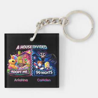House Divided Adopt Me vs 99 Nights Key Ring