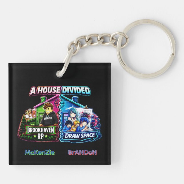 House Divided Brookhaven RP vs Draw Space  Key Ring (Back)