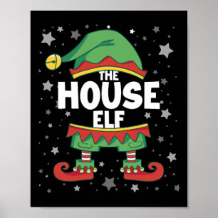 House Elf Matching Family Costume Elf Christmas Ou Poster