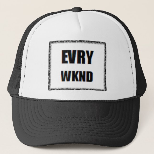 house every weekend trucker hat (Front)