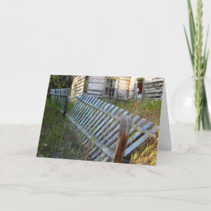 House Fence Portrait Card
