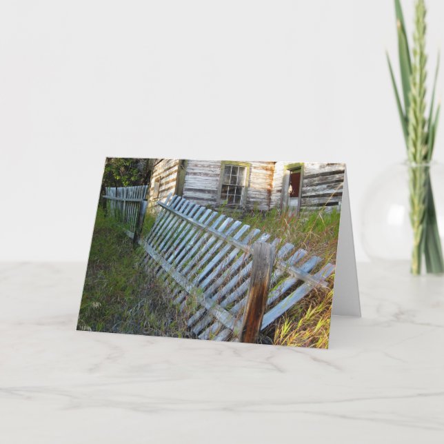 House Fence Portrait Card (Front)