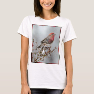 House Finch in Snow - Original Photograph T-Shirt