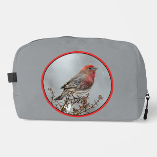 House Finch in Winter Snow Original Photograph Dopp Kit
