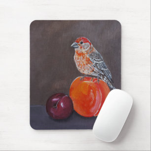 House Finch’s Midday Rest Painting by Alfred Fox Mouse Pad